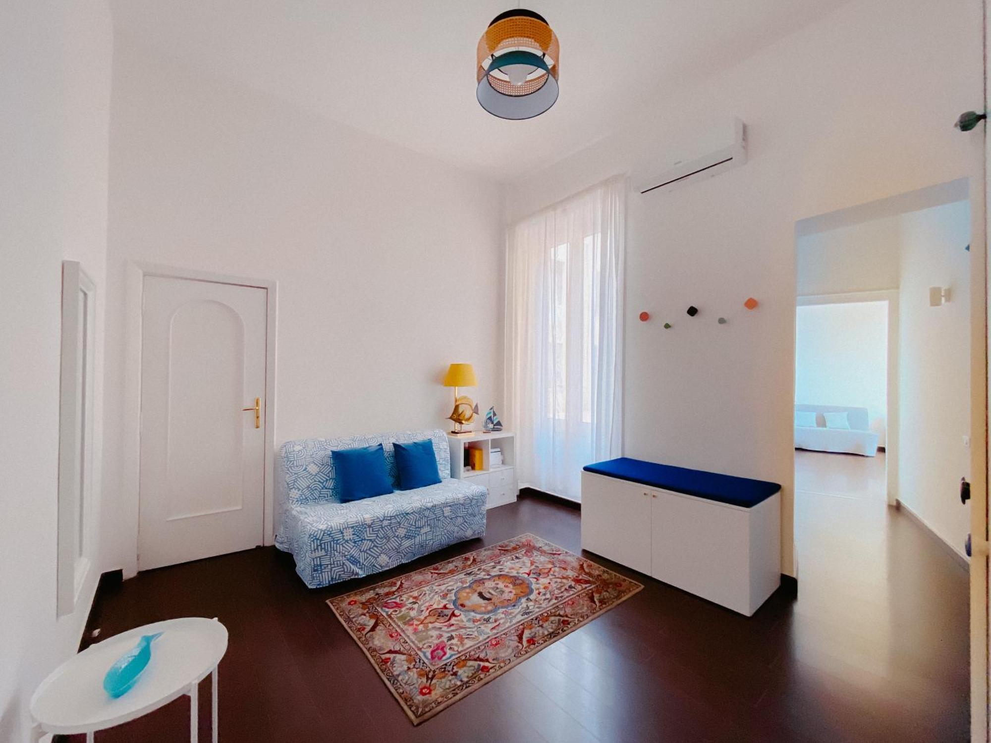 Blue Sea View Apartment Salerno Bagian luar foto